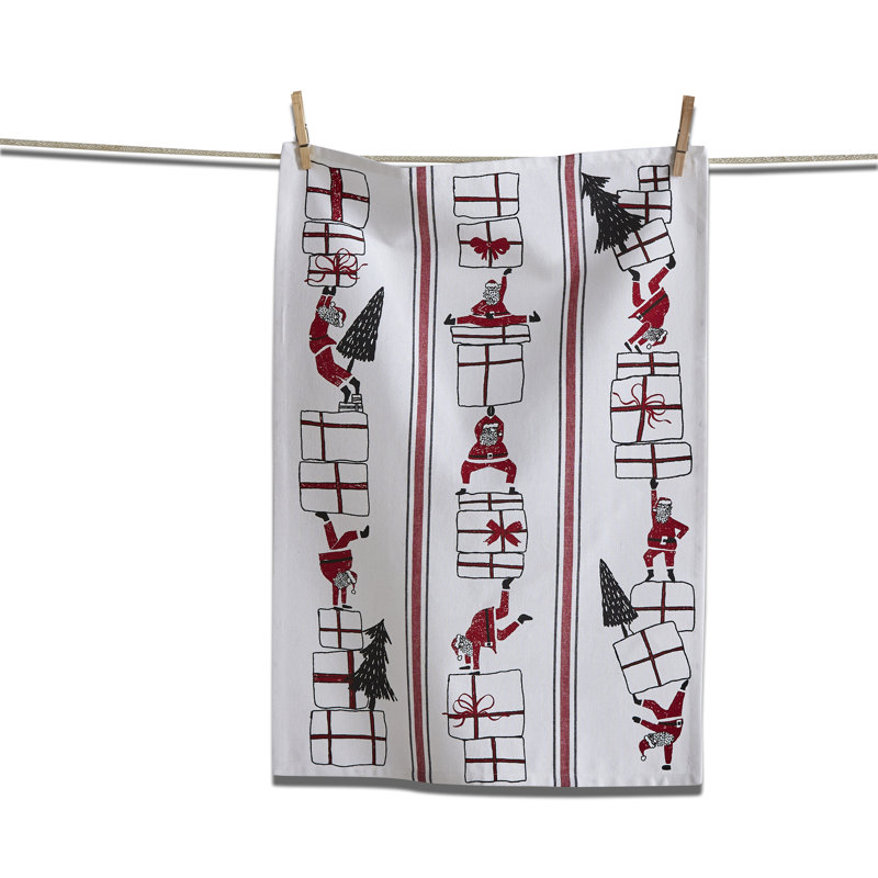 Oh What Fun Santa Dishtowel