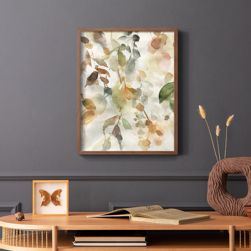Cascading Nature II, reproduction encadrée - bois massif, Brun, H 14 po x l 11 po