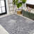 Jarien Modern All-Over Floral Navy/Gray Indoor/Outdoor Rug-69806772
