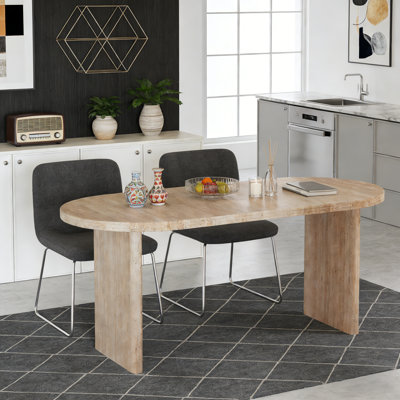Modern Extendable Dining Table with Removable Extension Leaves