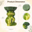 Tabouret de jardin en forme de grenouille (25 cm), en composite de pierre et d'oxyde de magnésium, idéal pour la décoration extérieure de votre jardin, terrasse ou patio.