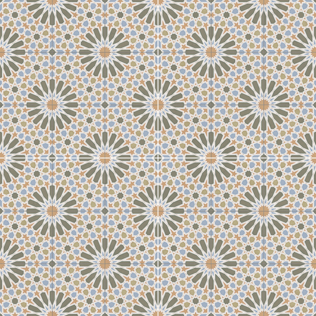 Alhambra 24" x 24" Porcelain Encaustic Spanish Tile Encore Surfaces 