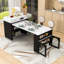 Chariot de cuisine mobile avec plateau de table extensible, prise de courant intégrée, rangement dissimulé et roues verrouillables-391320588