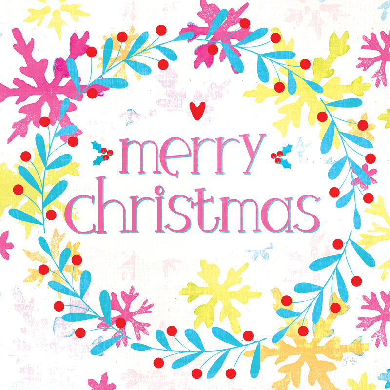 «Cheery Merry Christmas» sur toile, H 30 po x l 30 po