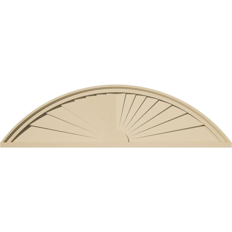 46 po x H 12-1 / 2 po x P 1-3 / 4 po à fronton en uréthane Sunburst Signature, brun clair apprêté, 46 po x 12,5 po x 2 po