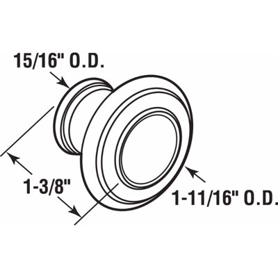 Bouton de porte pliable en deux - base large et bouton de porte de grand diamètre pour une prise facile, remplacez les boutons anciens ou disgracieux, diamètre extérieur de 1-11 / 16 po, moulé sous pression, plaqué nickel satiné (paquet simple)