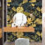 Vintage Grey Black Gold Wallpaper Tropical Style Sticky Back Plastic Gold Leaf Jungle Wall Paper 60 X 1000 cm
