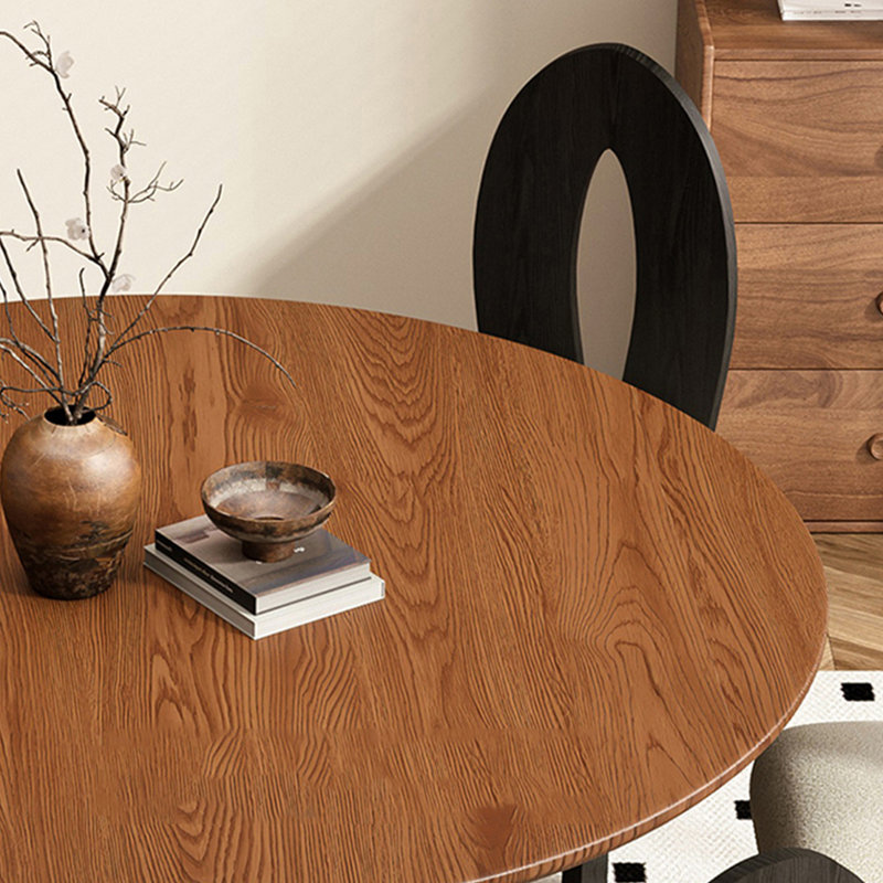 Medieval Style Solid Wood Round Dining Table, 28.74"H x 39.37"L x 39.37"W