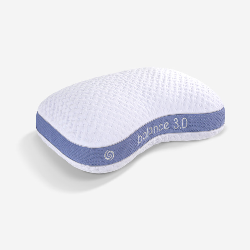Bedgear Balance Cuddle Curve Performance Pillow for Side Sleepers- Medium Firmness and Moisture Wicking, 3.0, Standard