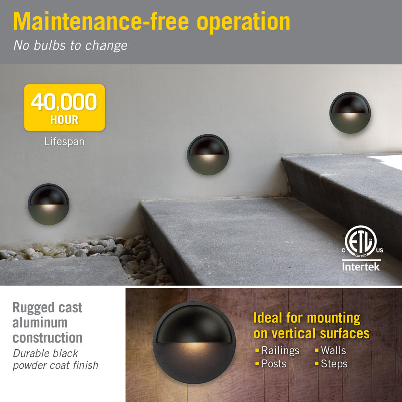 Armacost Lighting 4" Surface Mount LED Step Rail Deck Light 431000