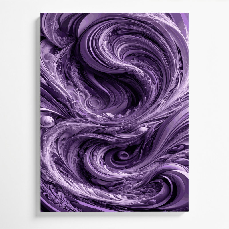 Digital Abstraction 61 Purple Canvas Wall Art, 11" H x 14" W