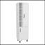 Armoire de rangement, 2 portes, 9 tablettes, 4 pieds, blanc
