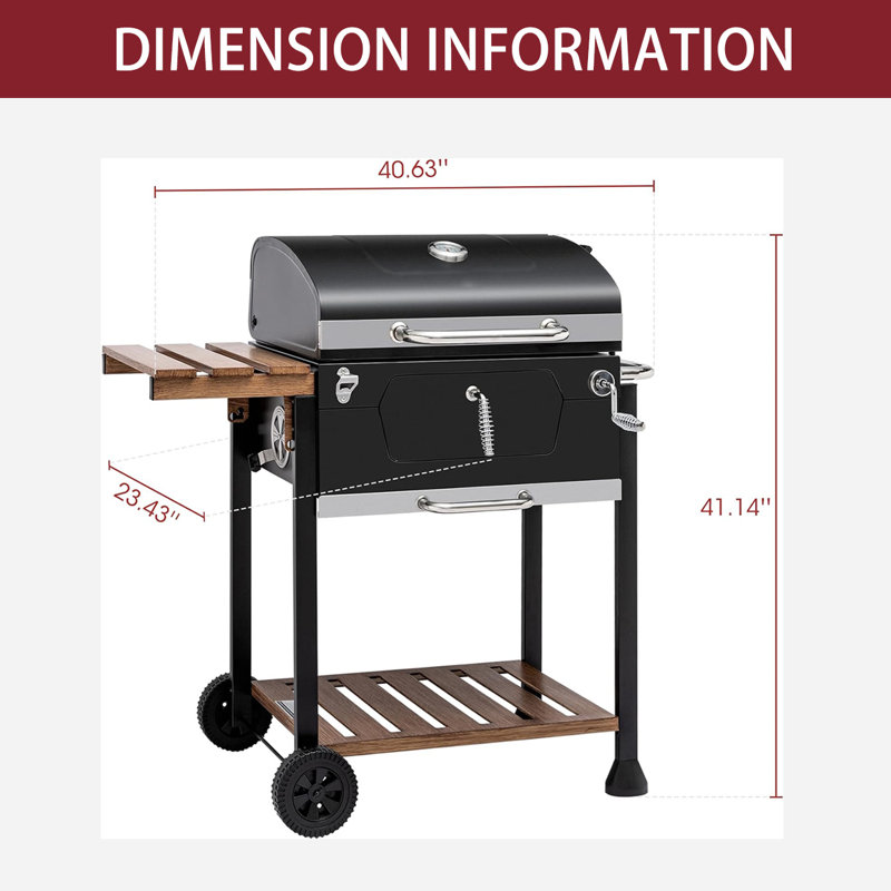 ASOPIX 40.63'' W Charcoal Grill