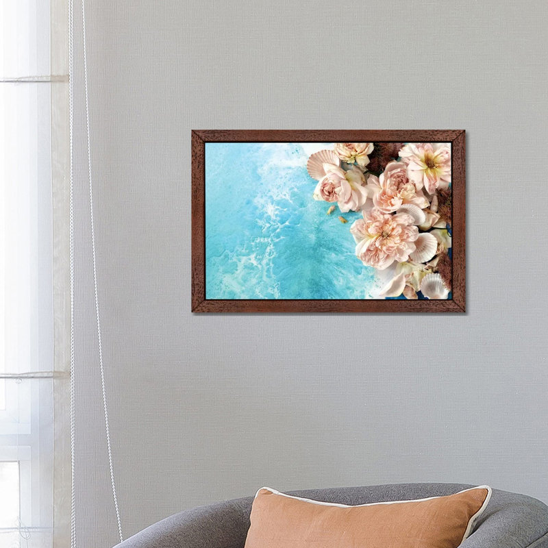 Flower Power by Antuanelle - Floater Frame Print on Canvas, Brown Framed, 66.04 cm H x 45.72 cm W