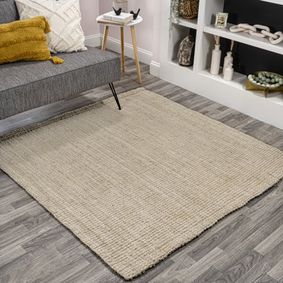 Tapis ivoire clair tissé à la main Pata