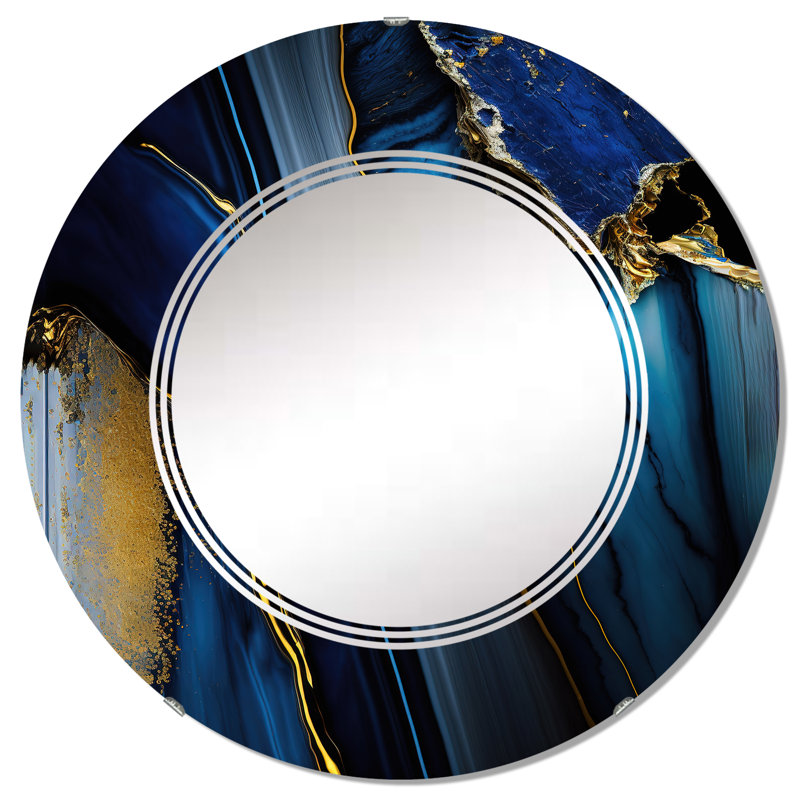 Miroir mural géométrique abstrait Ontaria, 32 po x 32 po
