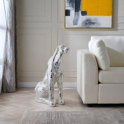 31.25" Sitting Panther Figurines & Sculptures, Accent Home Decor
