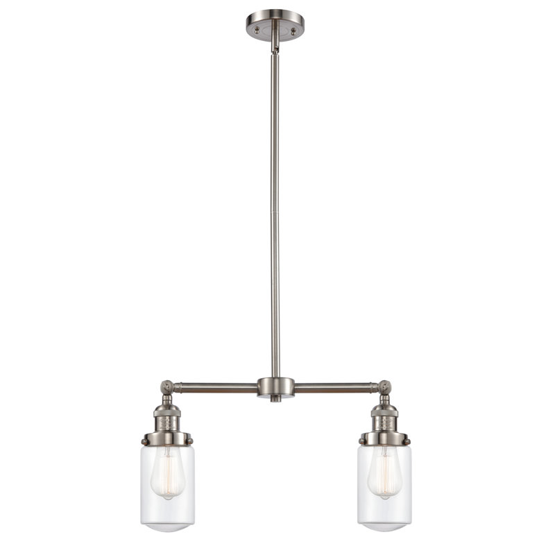 Saroyan 2 - Light Kitchen Island Pendant, Clear, Brushed Satin Nickel