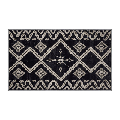 Machine Washable Gray Area Rug