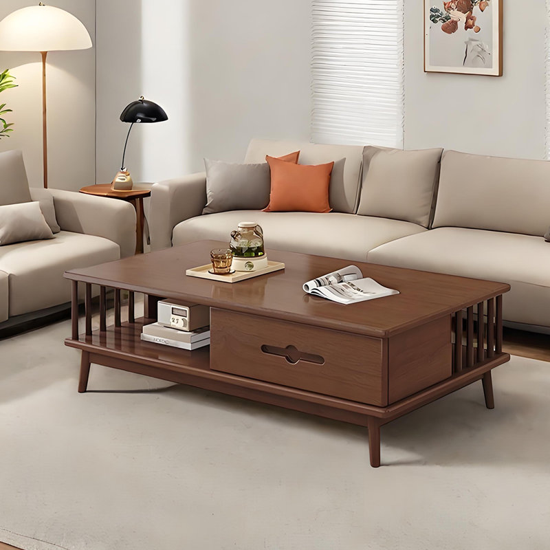 Table basse en bois massif, Brun