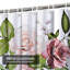 Branche aquarelle avec feuilles et fleurs botaniques bourgogne rose avec 12 crochets-2039199343