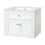 Meuble-lavabo mural de 61 cm (24 po) avec lavabo en céramique, armoire à 2 portes avec tiroir basculant, charnières à fermeture amortie et dos ouvert, noir-1140849953