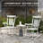 Outdoor Wood Rocking Chairs Set Of 2, 350 Lbs. Porch Rockers With High Back For Garden, Patio, Balcony, White