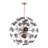 Tinslee Glass Chandelier - Smoke Snowball Orb Disco Sphere 28 Inch Wid