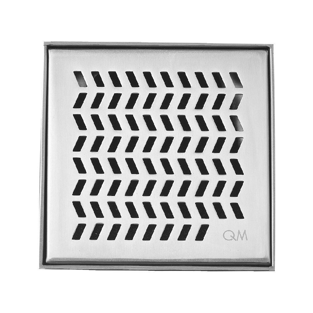 Interbath 4 in. x 4 in. Stainless Steel Square Shower Floor Drain