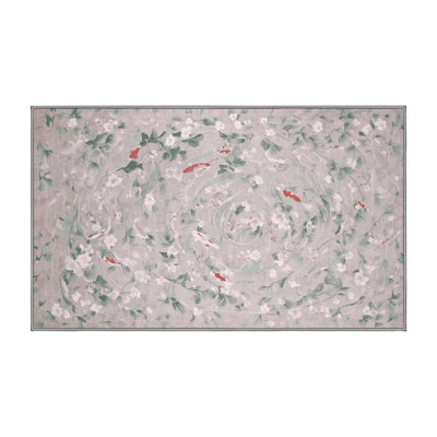 Machine Washable Gray Area Rug