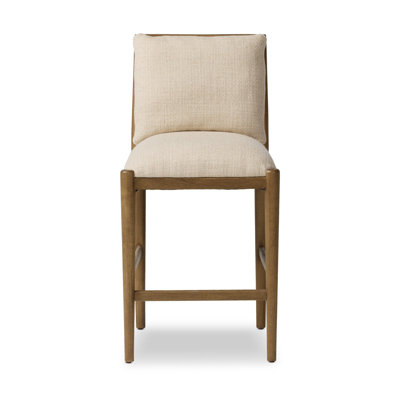 Gallagher Upholstered Bar Stool with Solid Wood Frame