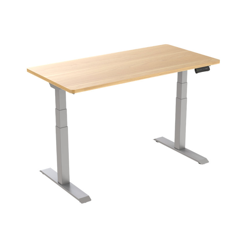 Bureau électrique debout avec moteur double et 3 étapes, Noir / Noir, H 35 po x l 63 po x P 31 po