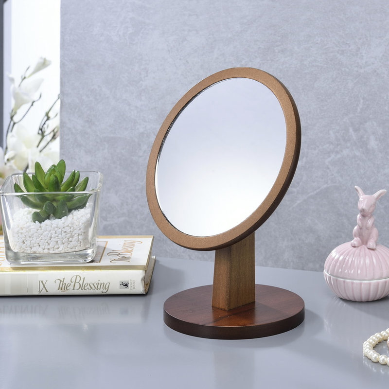 Miroir de 9,5 po de hauteur et en bois