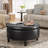 Round Ottoman With Storage & Lift Top-2063958391