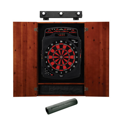 Solar Blast Electronic Dartboard and Cabinet Set with Darts