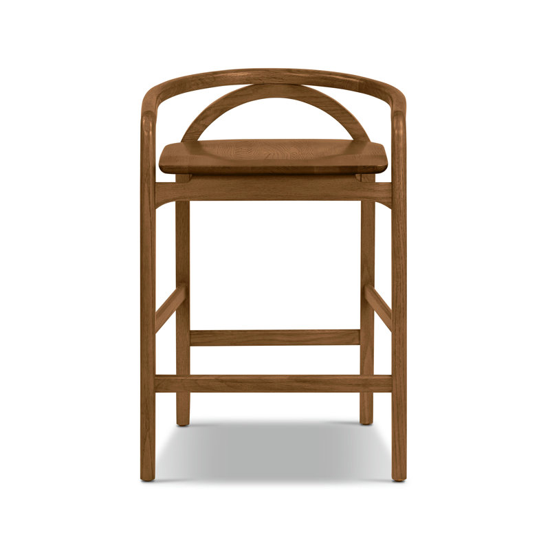 Maroma Counter Stool with Solid Wood Frame, Reposado Oak