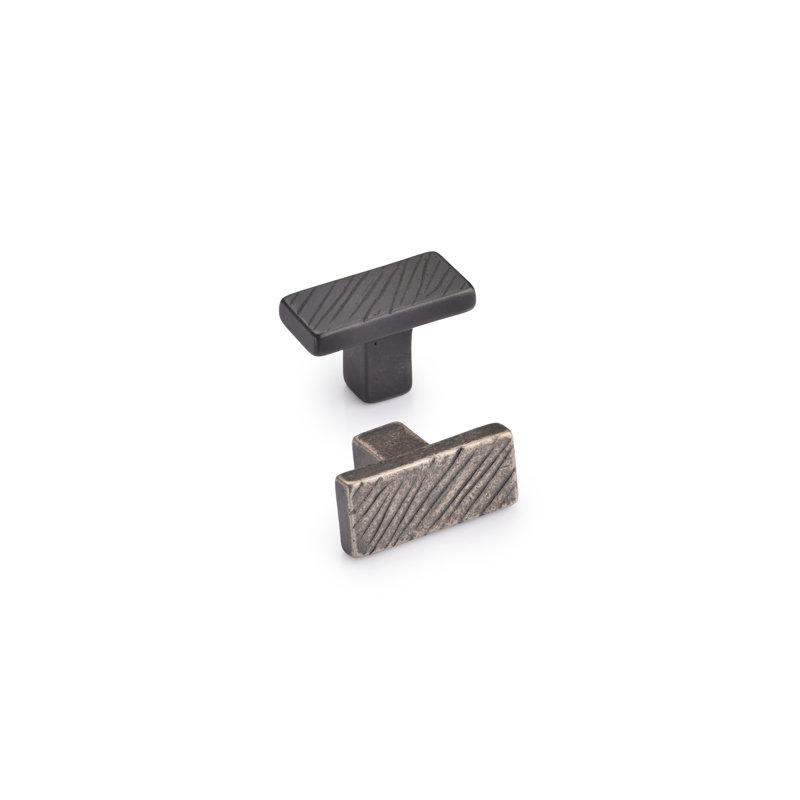 Textured Cabinet Knob, Matte Black