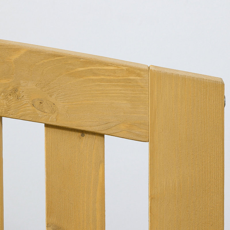 Banc en bois 56 "pour porche, Naturel