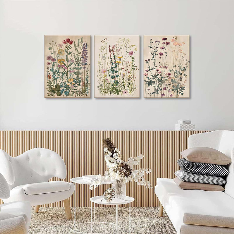 3 Piece Wrapped Canvas Print, 30 cm H x 40 cm W