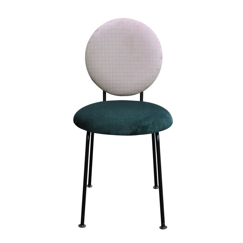 Medallion 52cm H Upholstered Side Chair, Pink/Turquoise