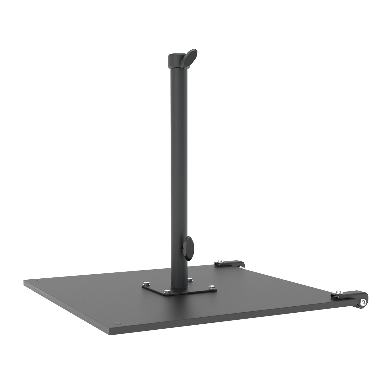 Steel Umbrella Base with Wheels, Black