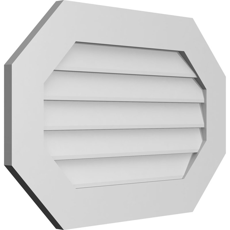 Évent horizontal gondole allongé en surface octogonal Signature, H 20 po x l 30 po x P 1 po