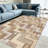 Beige Tribal Geometric carpet-easy to clean, machine-washable, soft and comfortable; suitable for door mats, kitchens, living rooms, bedrooms, corridors, and laundry areas. Easy to clean, durable carpet for home decoration.-130037094