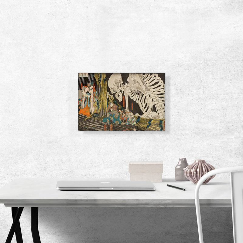 Mitsukini Defying The Skeleton Spectrel 1845 Canvas Print, 12" x 18"
