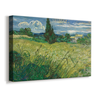 Green Wheat Field with Cypress-Vincent van Gogh-Gallery Wrapped Canvas-1889
