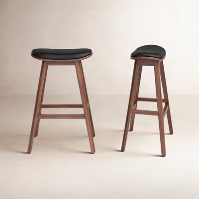 Eric Upholstered Counter Stool with Solid Wood Frame