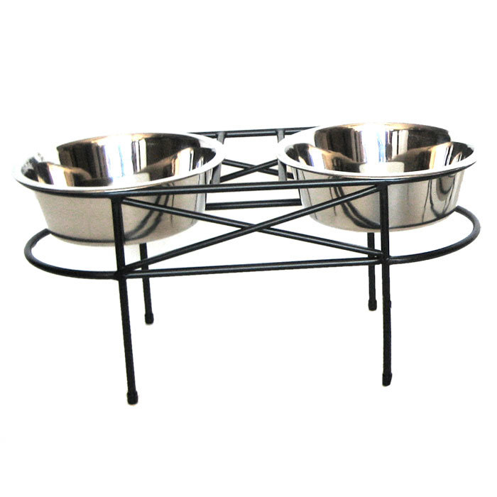 Anti-Skid Elevated Feeder, Black, Medium (2 qt.)