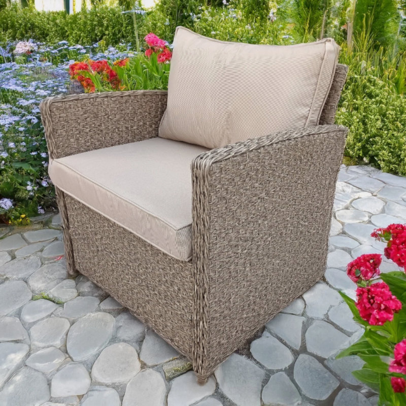 7 - Person Wicker Patio Dining Set with Rectangular Table