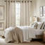 Linen Blend Semi Sheer Curtain Panel Pair-1267657035-1269447319