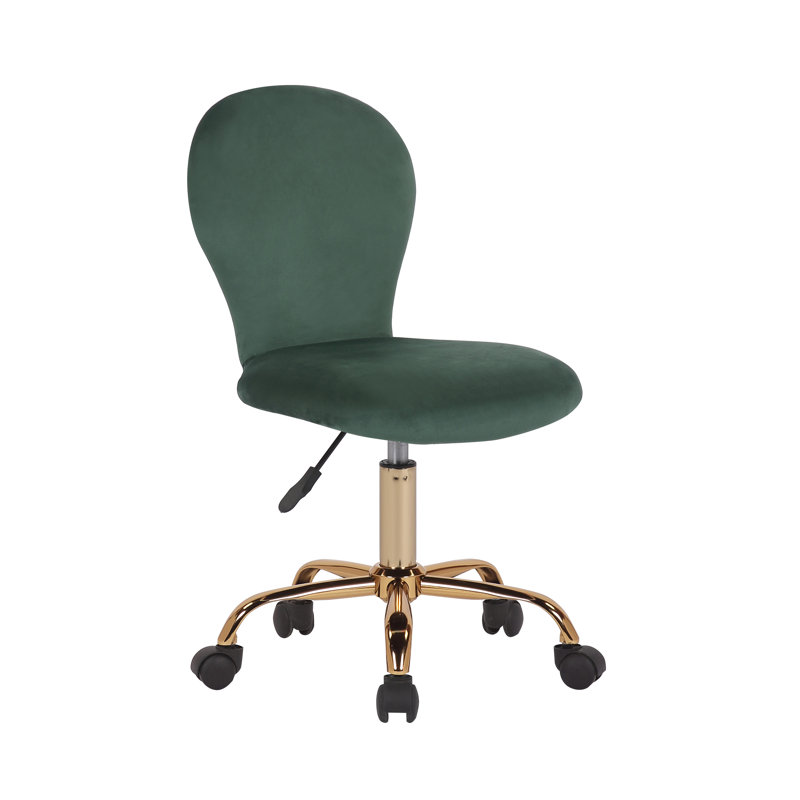 Colm Velvet Task Chair, Green